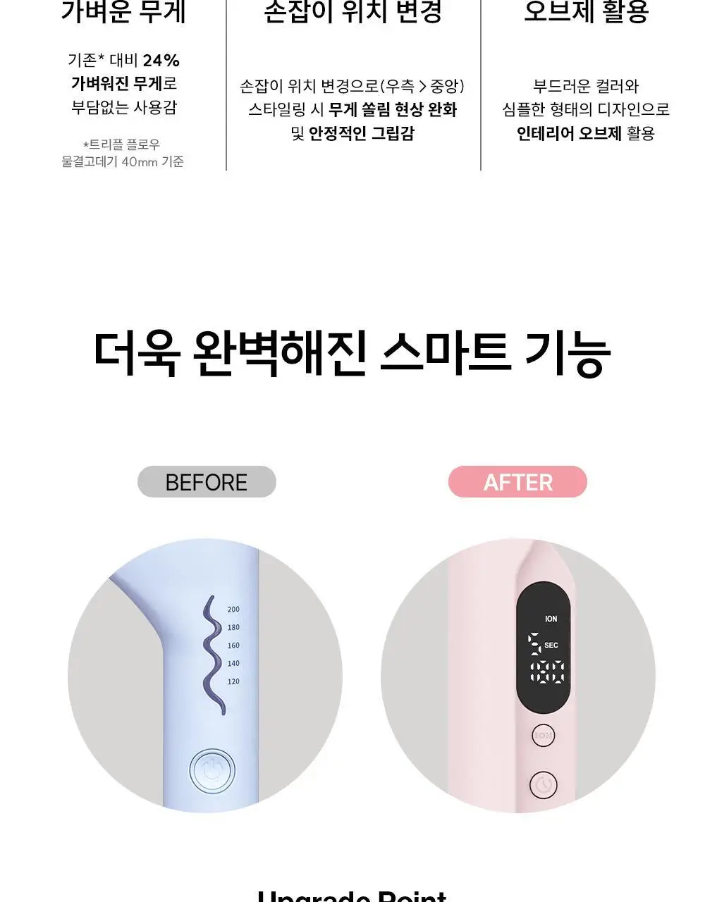 [올영단독컬러] 보다나 글로우 물결 고데기 40mm 2종 택 1 상세페이지 7